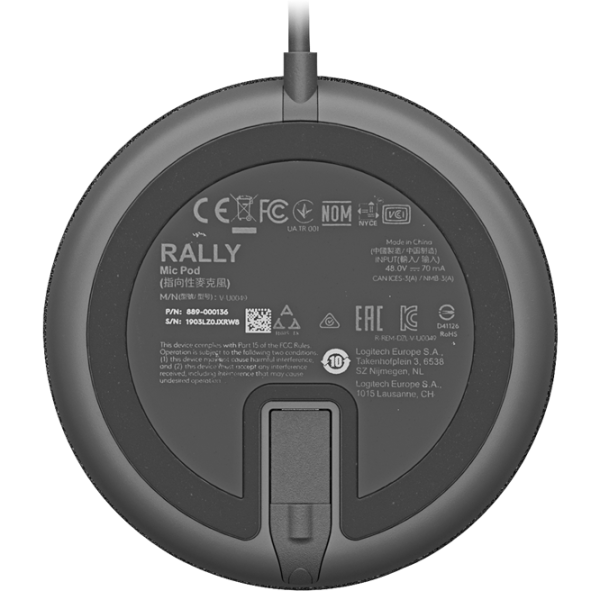 Микрофон Logitech Rally Mic Pod Черный photo 3