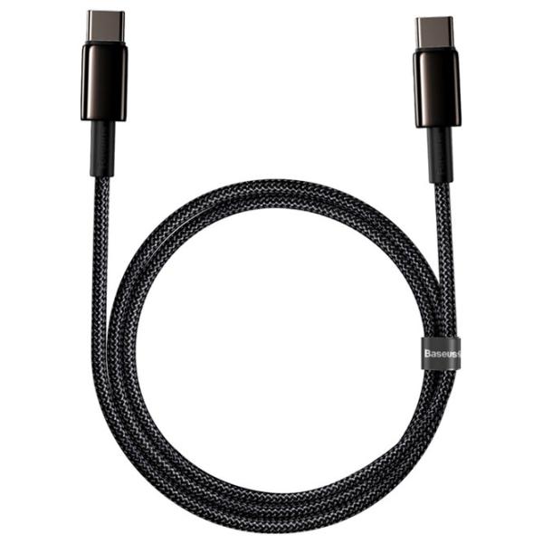Кабель для телефона Tungsten Gold Baseus USB Type-C + USB Type-C 1 м/ Черный photo 2