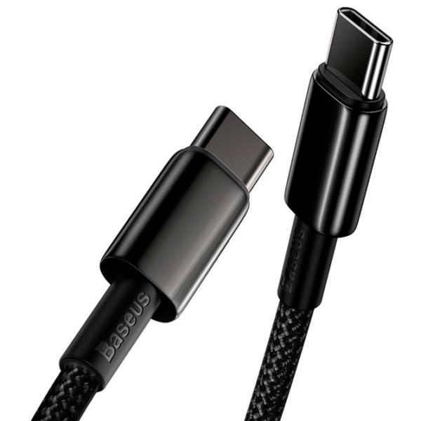 Кабель для телефона Tungsten Gold Baseus USB Type-C + USB Type-C 1 м/ Черный photo 3