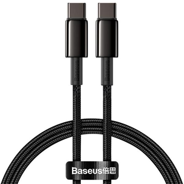 Кабель для телефона Tungsten Gold Baseus USB Type-C + USB Type-C 1 м/ Черный photo 5