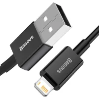 Cablu pentru telefon CALYS-A01 Baseus USB Type-A + Lightning 1 m/ Black photo 3
