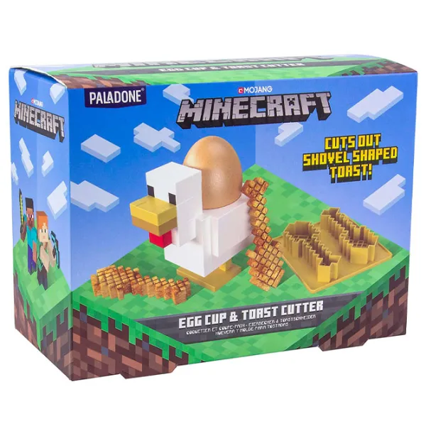 Набор Paladone Chicken Egg Cup and Toast Cutter V2 PP6732MCFV2 Minecraft/ Желтый Белый photo 2