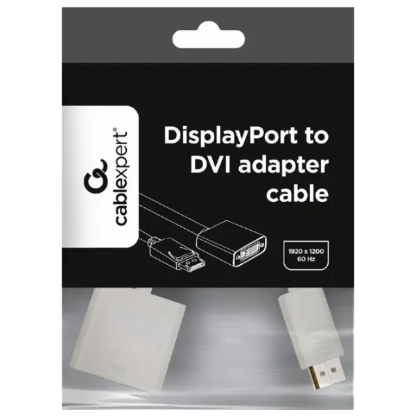 Кабель видео Gembird DisplayPort + DVI 0.1 м/ Белый photo 2 Кабель видео Gembird DisplayPort + DVI 0.1 м/ Белый photo 2