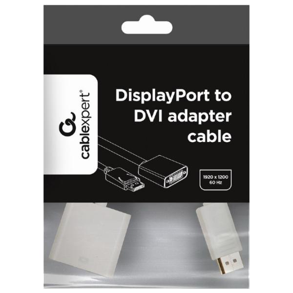 Кабель видео Gembird DisplayPort + DVI 0.1 м/ Белый photo 2 Кабель видео Gembird DisplayPort + DVI 0.1 м/ Белый photo 2