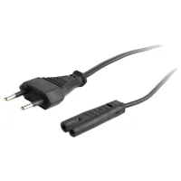Cablu de alimentare Cablexpert Schuko + C7 1.8 m/ Black photo 2