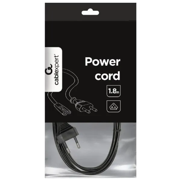Кабель питания Cablexpert Schuko + C7 1.8 м/ Черный photo 5