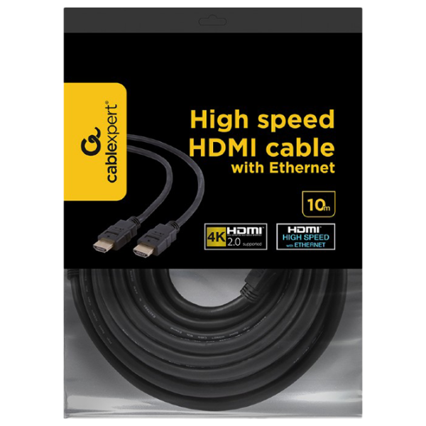 Кабель видео Cablexpert HDMI + HDMI 10 м/ Черный photo 4