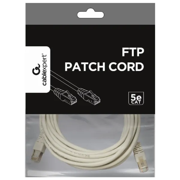 Cablu de date Cablexpert RJ-45 + RJ-45 5 m/ Gray photo 4