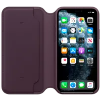 Husă pentru smartphone Apple iPhone 11 Pro Apple/ Flip Cover/ Leather/ TPU/ Aubergin Purple photo 3