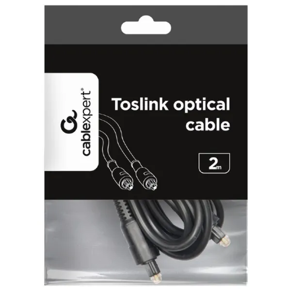 Аудио кабель Cablexpert Toslink + Toslink 2 м/ Черный photo 4