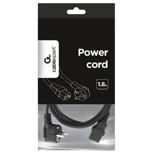 Cablu de alimentare Cablexpert Schuko + C13 1.8 m/ Black photo 4