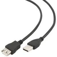 Cablu de date Gembird USB Type-A + USB Type-A 1.8 m/ Black photo 3