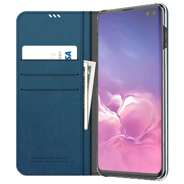Husă pentru smartphone Samsung Galaxy S10+ Araree/ Flip Cover/ ECO Piele/ Ash Blue photo 3 Husă pentru smartphone Samsung Galaxy S10+ Araree/ Flip Cover/ ECO Piele/ Ash Blue photo 3