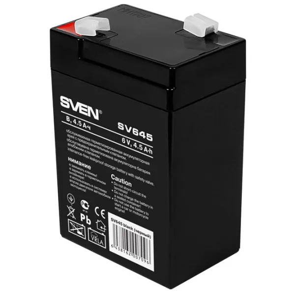 Acumulator pentru UPS Sven SV645 6 V 4.5 A Black photo 3