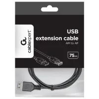 Кабель данных Gembird USB Type-A + USB Type-A 0.75 м/ Черный photo 4