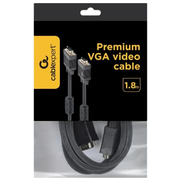 Cablu video Gembird VGA + VGA 1.8 m/ Black photo 3