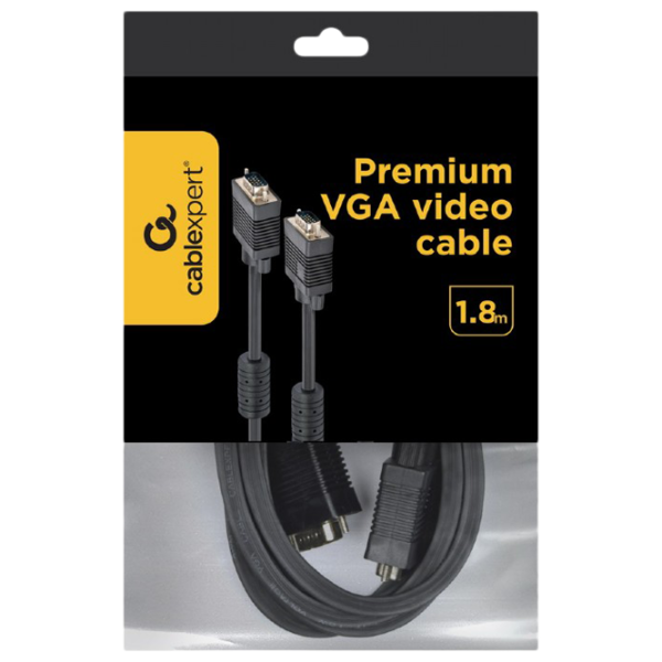 Cablu video Gembird VGA + VGA 1.8 m/ Black photo 3