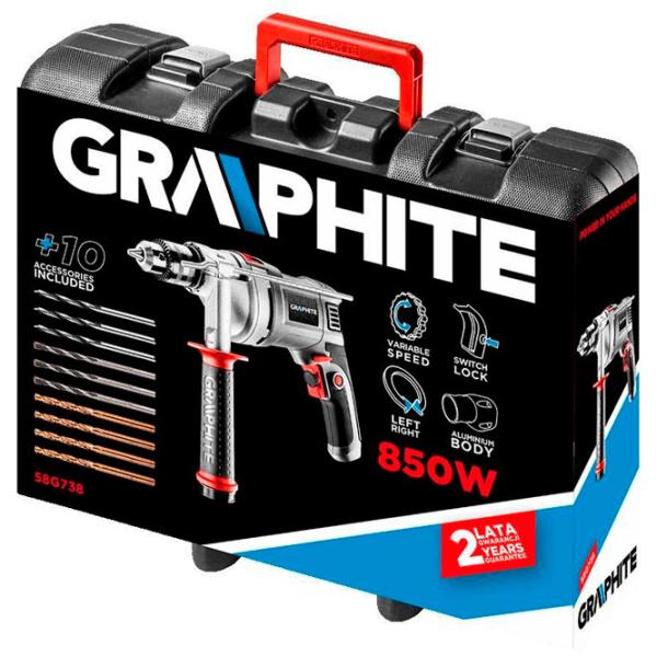 Дрель Graphite 58G738 850 Вт/ 3000 об/ мин photo 4