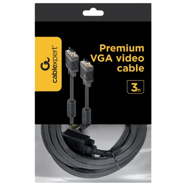 Кабель видео Gembird VGA + VGA 3 м/ Черный photo 3