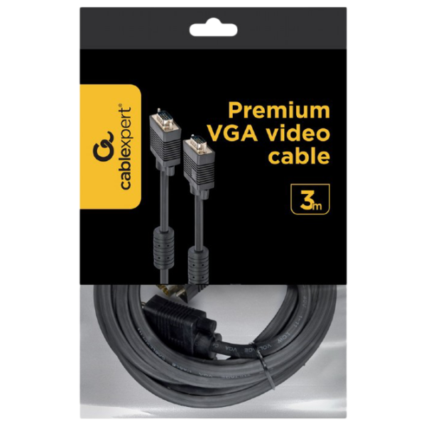 Кабель видео Gembird VGA + VGA 3 м/ Черный photo 3