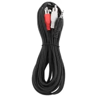Аудио кабель Gembird 3.5 mm + 2 RCA 5 м/ Черный photo 2