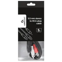 Аудио кабель Gembird 3.5 mm + 2 RCA 5 м/ Черный photo 5