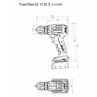 Дрель-шуруповерт Metabo PowerMaxx BS 12 BL Q (601039500) 500 об/мин photo 5