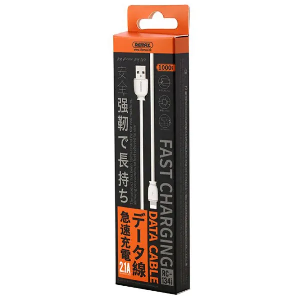 Кабель для телефона RC-134i Remax USB Type-A + Lightning 1 м/ Белый photo 4
