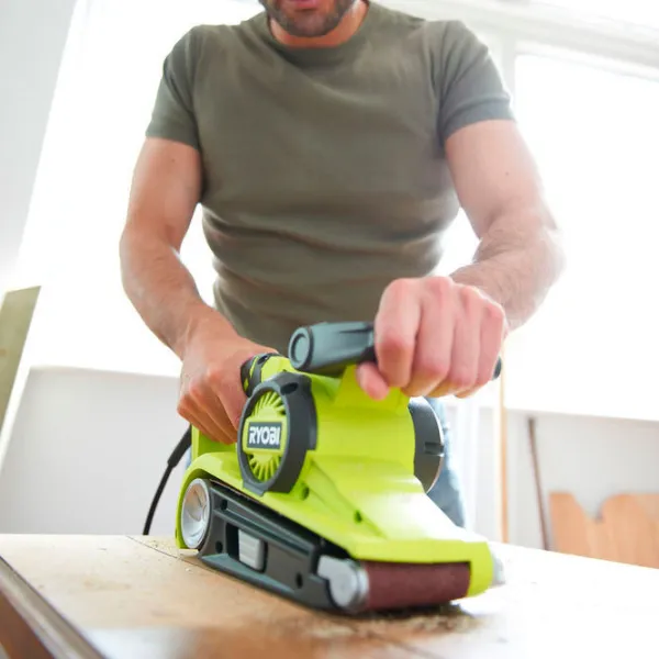 Шлифовальная машина Ryobi EBS800 Ленточная/ Зелёный photo 6