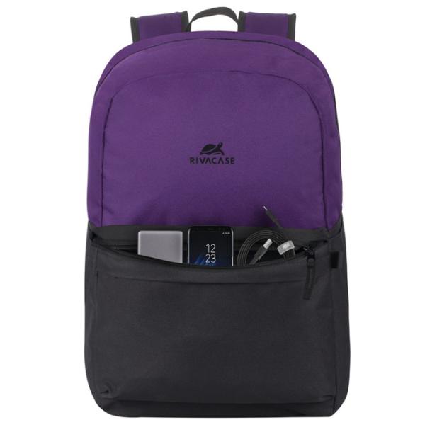 Rucsac RivaCase Aquamarine 15.6"/ Violet Black/ 24 l photo 2 Rucsac RivaCase Aquamarine 15.6"/ Violet Black/ 24 l photo 2
