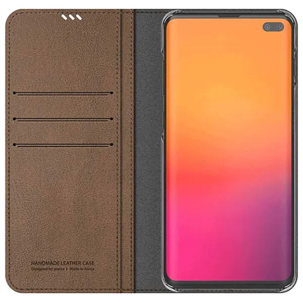 Husă pentru smartphone Samsung Galaxy S10+ Araree/ Flip Cover/ ECO Piele/ Saddle Brown photo 3 Husă pentru smartphone Samsung Galaxy S10+ Araree/ Flip Cover/ ECO Piele/ Saddle Brown photo 3