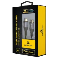 Кабель видео Cablexpert HDMI + HDMI 2 м/ Черный photo 3