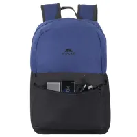 Rucsac RivaCase Aquamarine 15.6"/ Black Cobalt Blue/ 24 l photo 4