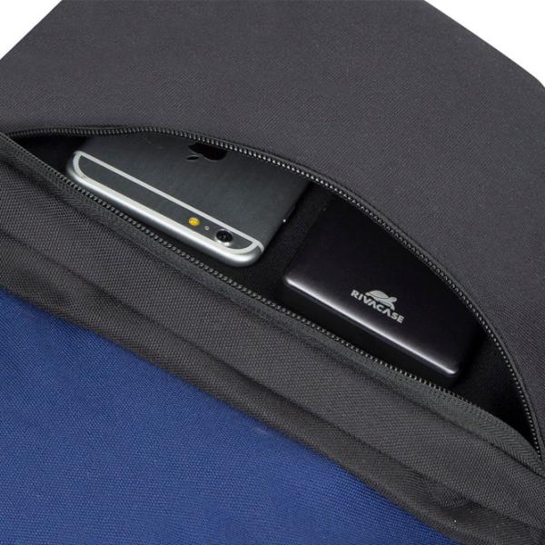 Rucsac RivaCase Aquamarine 15.6"/ Black Cobalt Blue/ 24 l photo 10