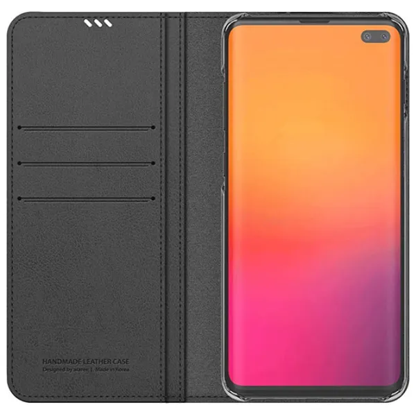 Husă pentru smartphone Samsung Galaxy S10+ Araree/ Flip Cover/ ECO Piele/ Tangerine Red photo 3 Husă pentru smartphone Samsung Galaxy S10+ Araree/ Flip Cover/ ECO Piele/ Tangerine Red photo 3