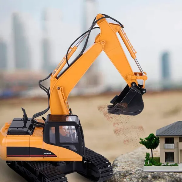 Excavator H-Toys Rastar Tracked 1350 2.4 GHz/ Yellow photo 5