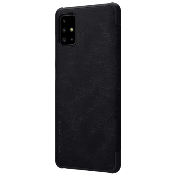 Husă pentru smartphone Samsung Galaxy A71 Nillkin/ Flip Cover/ Leather/ TPU/ Black photo 2