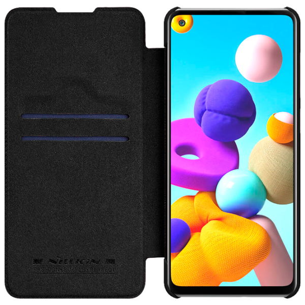Чехол для смартфона Samsung Galaxy A21s Nillkin/ Flip Cover/ Leather/ TPU/ Черный photo 4 Чехол для смартфона Samsung Galaxy A21s Nillkin/ Flip Cover/ Leather/ TPU/ Черный photo 4