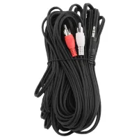 Аудио кабель Cablexpert 3.5 mm + 2 RCA 15 м/ Черный photo 3