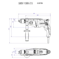 Mașină de găurit Metabo SBEV 1300-2 S Case (600786500) 1300 W / 3100 rot/min photo 10
