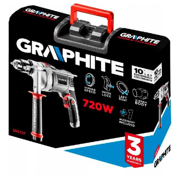 Дрель Graphite 58G726 650 Вт/ 3000 об/ мин photo 5