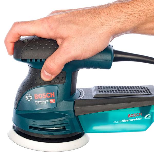 Șlefuitor Bosch GEX 125-1 AE (0601387500) Cu excentric/ Blue photo 6 Șlefuitor Bosch GEX 125-1 AE (0601387500) Cu excentric/ Blue photo 6