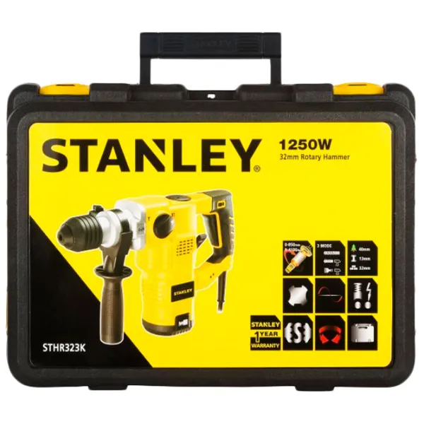 Ciocan rotopercutor Stanley STHR323K 1250 W/ Yellow photo 7