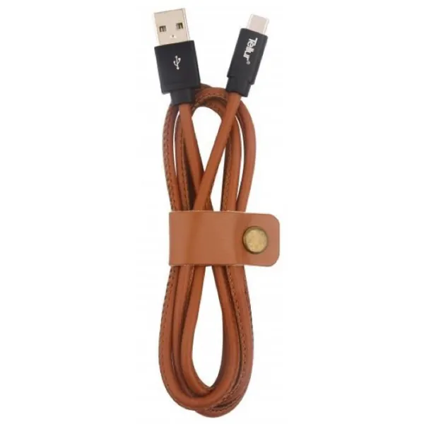 Cablu pentru telefon TLL155341 Tellur USB Type-A + USB Type-C 1 m/ Brown photo 3