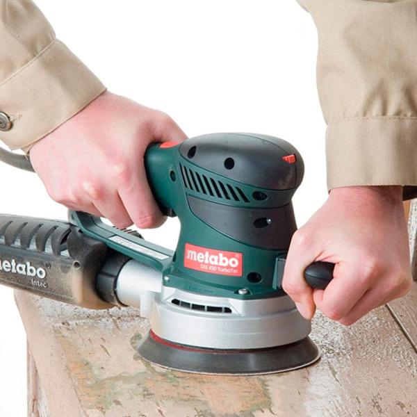Шлифовальная машина Metabo SXE 450 TurboTec Эксцентриковая/ Зелёный photo 6 Шлифовальная машина Metabo SXE 450 TurboTec Эксцентриковая/ Зелёный photo 6