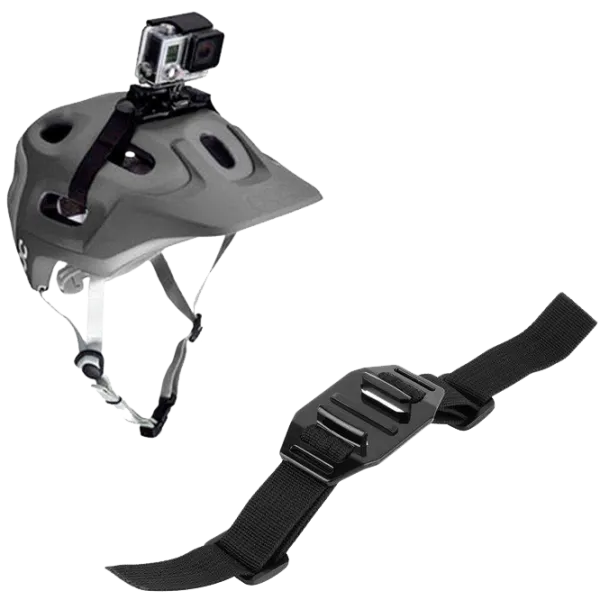 Suport reglabil de prindere cameră action GoPro Vented Helmet Strap Black photo 2
