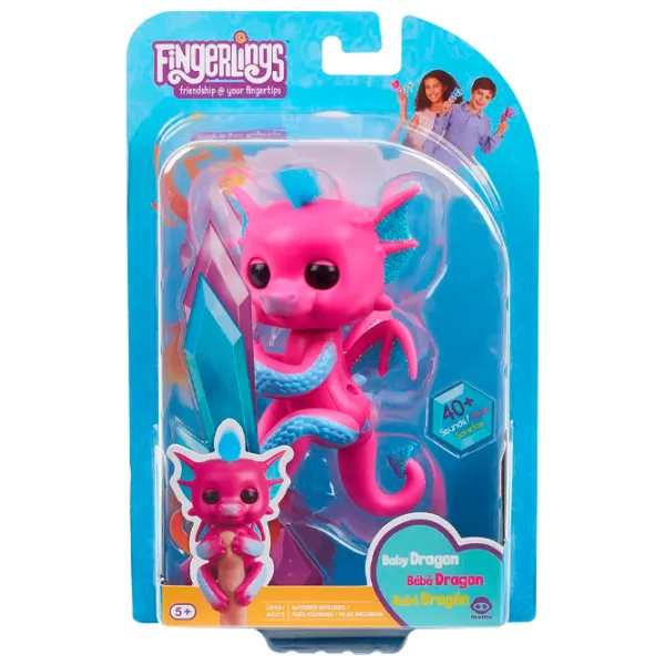 Jucărie WowWee Fingerlings Glitter Dragon 5+/ Blue Pink photo 4