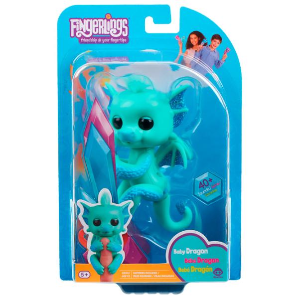 Jucărie WowWee Fingerlings Glitter Dragon 5+/ Blue Green photo 4