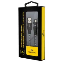 Кабель для телефона Cotton Cablexpert USB Type-A + microUSB 2 м/ Черный photo 2