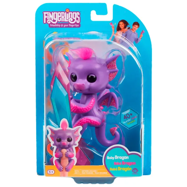 Jucărie WowWee Fingerlings Glitter Dragon 5+/ Pink Violet photo 5